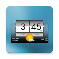 3DҳʱӺѽ(3D flip clock weather)