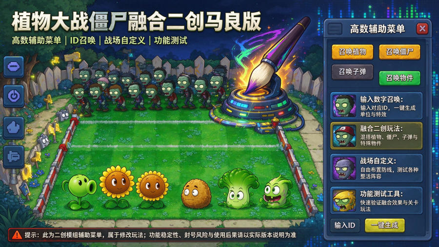 植物大战僵尸融合二创马良版(高数辅助菜单) 植物大战僵尸融合二创马良版(高数辅助菜单)