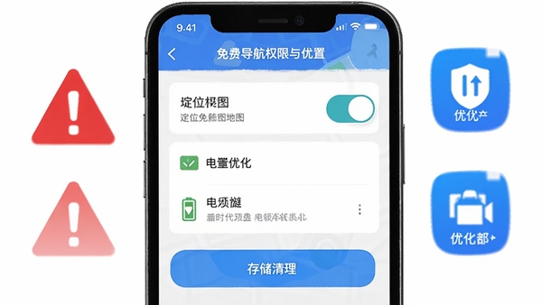 ��ͼ��ͼ��ѵ���Ȩ���������Ż����棬չʾ�ֻ���Ļ�ϵĶ�λȨ�޿��ء�����Ż�ѡ��ʹ洢������ť���Ա��к�ɫ��ʾͼ�����ɫ�Ż�ͼ�꣬ͻ����ͼ��ͼ��ѵ�����ʹ�ü���