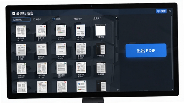 ����ɨ�������ɨ���ҳ�ĵ����ϲ�����PDF�Ĳ������棬�ļ��б��������룬������ť��Ŀ