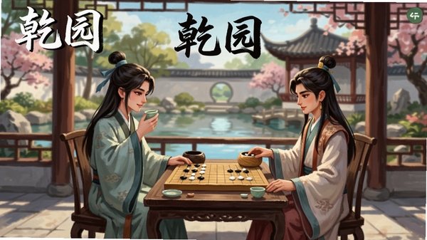 Ǭ԰��Ϸ�ں��ѻ��ý��棬��λ�ŷ��ɫ��԰����Ʒ����ģ�����Ϊ���µ���ʽͥԺ��������ܰ����������Ǭ԰��ë���������