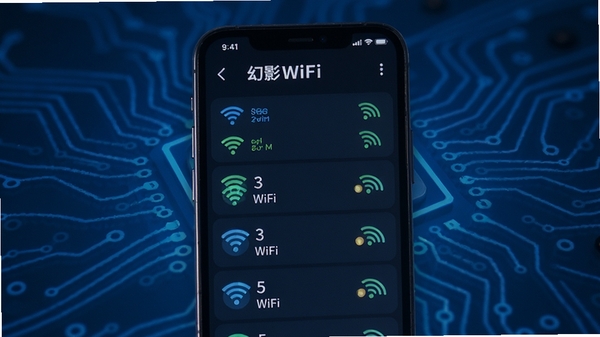 ��ӰWiFi��������չʾ���ֻ���Ļ��ʾ�ܱ�WiFi�б����ź�ǿ��ͼ����������ɫ�Ƽ��б���������ִ����