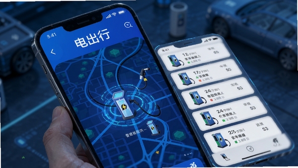 ���������վ���Ƽ����棬�ֻ���Ļ��ʾ��ͼ����׮�б�����ɫ�Ƽ��з���������Ƶ���������ɼ�