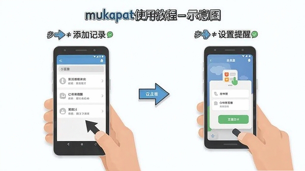 mukapatʹ�ý̳�ʾ��ͼ��չʾ�ֻ����Ӽ�¼���������ѵĲ��裬��ƽ����Ʒ��