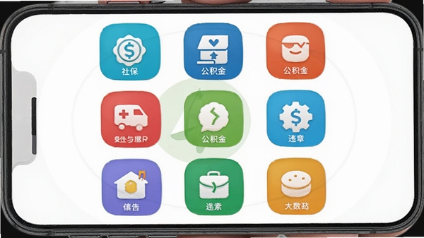 ������APP�������Ź���ͼ����棬�����籣��������Υ�¡��ɷѵȲ�ɫͼ�꣬�ֻ��ճ�չʾ