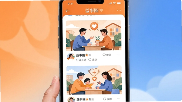 ����ȦAPP����չʾͼ���ֻ���Ļ����ʾ���滥����Ϣ������ů��ɫ����ɫ��ɫ�����������������廭���