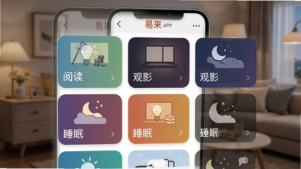 ����app����ģʽ���ý��棬չʾ�Ķ�����Ӱ��˯�ߵȶ��ֵƹⳡ����Ƭ��ɫ�ʷḻֱ��