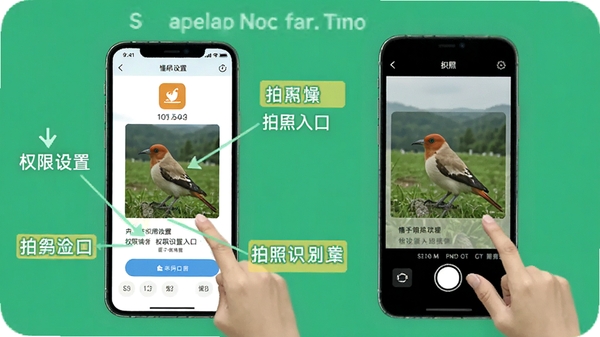 ����APP����ʹ�ý̳�ʾ��ͼ���ֻ������עȨ��������ں�����ʶ���������