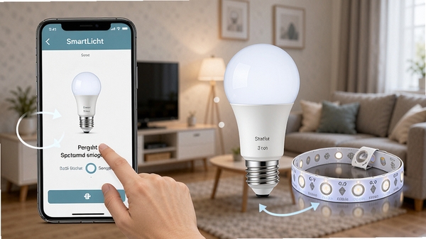 SmartLicht��װ���������ʾ��ͼ���ֻ���Ļ��ʾ�����豸���棬�Ա������ܵ�����ƴ�������Ϊ�Ҿӻ�����ͻ������������ע������ʺϽ̳���ͼ