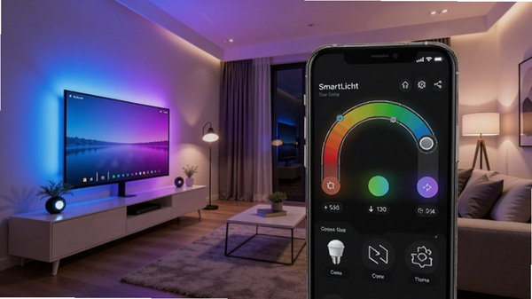 SmartLicht���ܵƹ��������������չʾ���ֻ���Ļ��ʾ��ʵƹ������壬����Ϊ�ִ��Ҿӿ����������ƹ�������Ͻ���Ч����ͻ���Ƽ�������ܰ��Χ��������壬�ʺ�����վ��ͼ