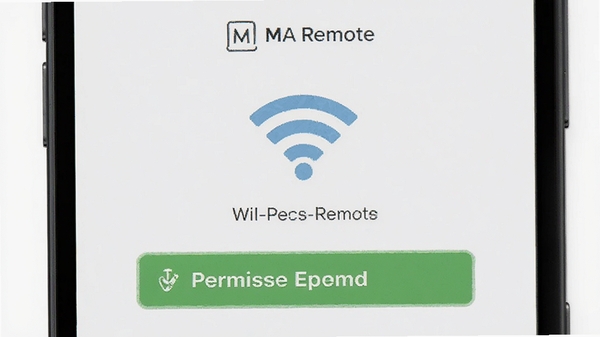 MA Remote ���ֻ��ϵ������������棬��ʾ Wi-Fi �ź�ͼ���Ȩ�޿�����ʾ������ƽ��