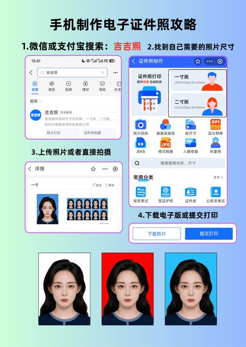 小熊电子证件照-手机智能证件照制作 手机一键生成各种尺寸证件照全流程