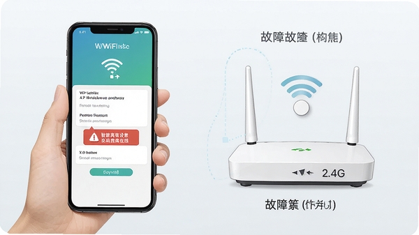 ���ܼҾӹܼ� �����Ų� �ֻ���ʾWiFi���ý��� �豸������ʾ 2.4GƵ�� ·���� ʾ��ͼ