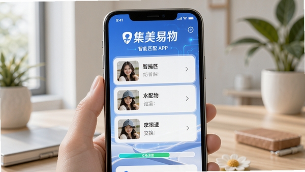 ��������APP����ƥ�佻�����ܽ��棬�ֻ���Ļ��ʾ��Ʒƥ���б��뽻������������������Ʒ�Ʊ�ʶ��Ŀ���Ƽ���������н�ϣ������Ʒ����չʾͼ
