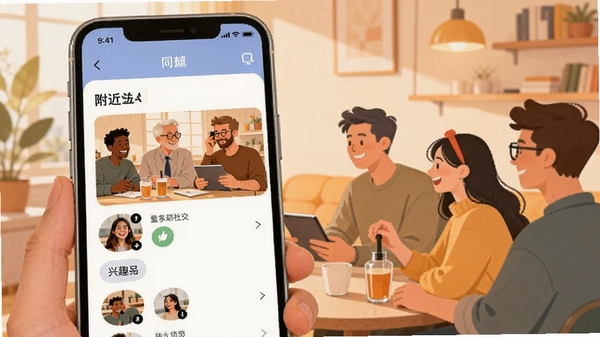 ����APPͬ���罻����չʾ���ֻ���Ļ����ʾ������������Ȥ��ǩ��������ܰ���罻�������ִ���ƽ����Ʒ��