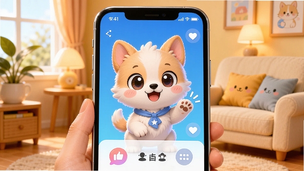 ����app�ٷ�����ͼ����ͨ���һֻ�ɰ�������������ֻ���Ļ�����û�����������Ϊ��ܰ�ļҾӻ�����ɫ��������ͻ�������������罻��Χ