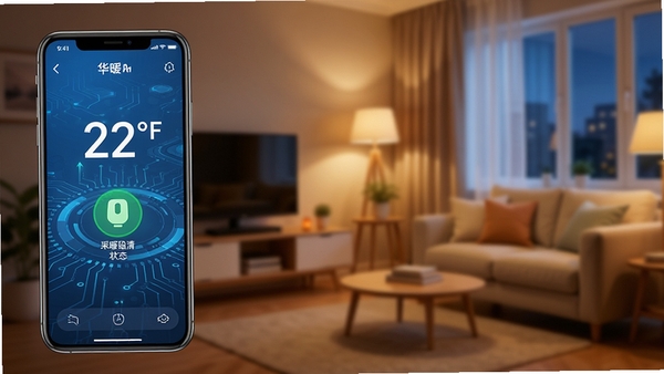 ��ůapp�����¿ؽ���չʾ���ֻ���Ļ��ʾ�����¶�22�ȣ���ů�豸����״̬ͼ�꣬��ɫ�Ƽ��б�������ܰ�Ҿӻ���������UI��Ʒ��