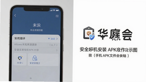 �ֻ���װAPK�ļ�����ʾ��ͼ��չʾ����δ֪��Դ��װ�Ĳ�����棬���л�ͥ��ͼ���밲ȫ��ʾ����
