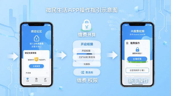 ΢������APP����ָ��ʾ��ͼ��չʾ�ֻ���Ļ�а�����������Ȩ�ޡ��ɷѲ����Ȳ�����棬���Լ��ļ�ͷ��ע������˵��������Ϊǳ��ɫ�Ƽ����ͻ��������������