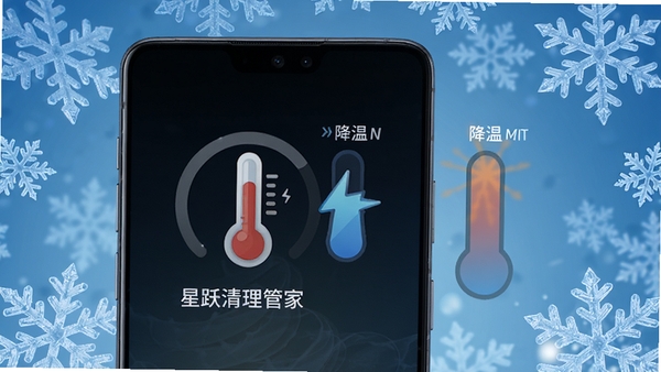 ��Ծ�����ܼ��ֻ����¹���չʾ���ֻ���Ļ��ʾ�¶ȼ�ͼ���뽵��ǰ���¶ȶԱȣ�����Ϊ����ɫѩ��Ԫ�أ�ͻ������Ч��