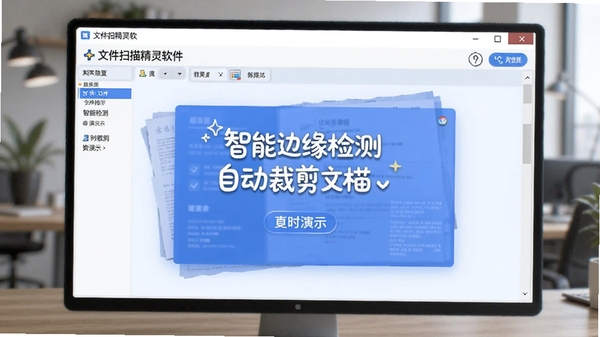 �ļ�ɨ�辫���������ܱ�Ե����Զ��ü��ĵ���ʾ����