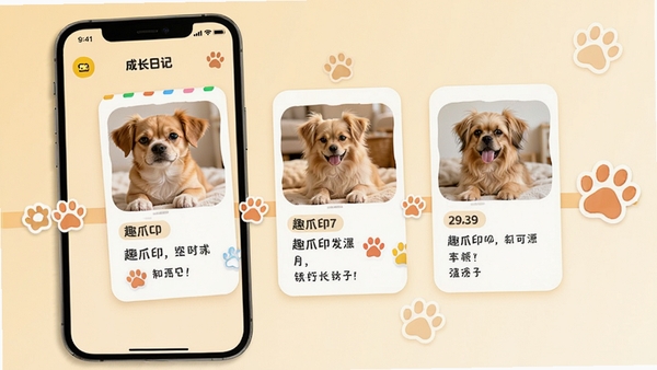 Ȥצӡapp�ɳ��ռǹ��ܽ��棬�ֻ���Ļ��ʾ������Ƭ�����ּ�¼��Ƭ���г�ʱ���ᣬ�Ա��пɰ���èצͼ���׺������ɫ����ů����