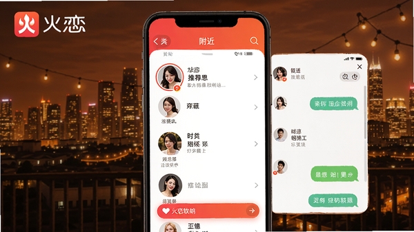 ����APPͬ���罻����չʾ���ֻ���Ļ����ʾ���������Ƽ��б��뼴ʱ���촰�ڣ�����Ϊůɫ������ҹ����ͻ���罻��Χ����ʵ�û�ͷ�񣬻����д��л����������Ʊ�ʶ