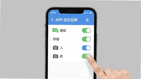 ������ƸAPPȨ�����ý���ʾ��ͼ���ֻ���Ļ��ʾ֪ͨ���洢�������Ȩ�޿��أ��Ա�����ָ�������������Ϊ���Ļ�ɫ����ͻ����ȫ���ò���