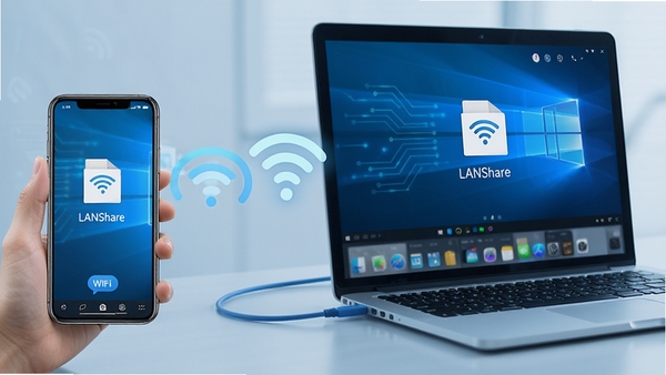 LANShare����������չʾ���ֻ������ͨ��WiFi���Ӵ����ļ��ĳ������Ƽ�����ɫ����������������ͻ����������������