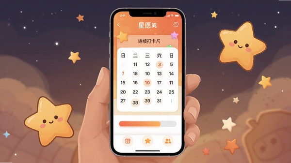 ��Ըapp�򿨽��棬�ֻ���Ļ��ʾ�����������ͽ���������ܰůɫ������ͨ����Ԫ�ص�׺����ƽ�廭��񣬸���UIչʾ