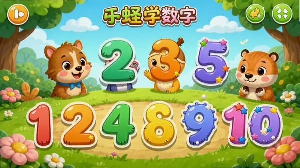 ���ı���ѧ���������������ͼ��չʾ��ͨ����������԰������ɫ���������죬�ɰ���С�����ɫ��鱦��һ��ѧϰ���֣������г�������1��10�Ŀ�ͨ�����ʺ���Ϊ��������չʾͼ