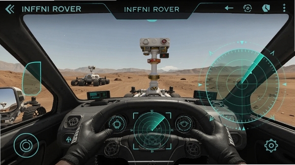INFFNI ROVER�ֻ��˲��������ͼ��չʾ̽�⳵��ʻ�ӽǺ��״�ɨ��UI���Ƽ���ʮ��