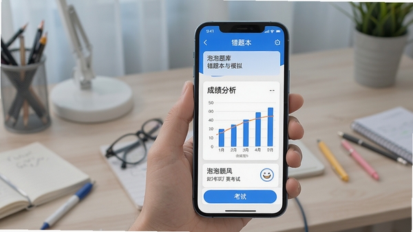 ���������Ȿ��ģ�⿼�Խ��棬�ֻ���Ļչʾ�����б��ͳɼ�����ͼ��������ִ���࣬��ɫ������Ϊ����ͻ��ѧϰ���ݿ��ӻ�