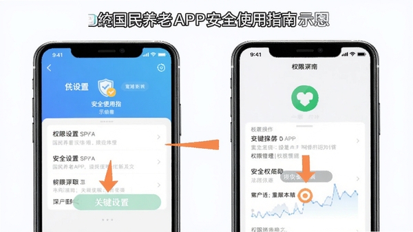��������APP��ȫʹ��ָ��ʾ��ͼ��չʾ�ֻ���ȫ���ý�����APPȨ�޹���ҳ�棬��ע�ؼ��������裬���������