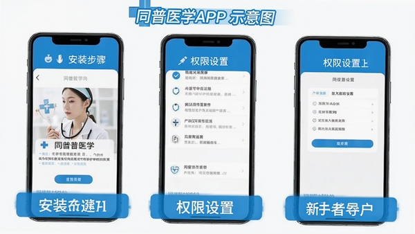 ͬ��ҽѧAPPʹ�ý̳�ʾ��ͼ���ֻ���Ļչʾ��װ������Ȩ�����ý��棬���Լ�����ֱ�ע����ɫҽ�Ʒ���ʺ������û��ο�