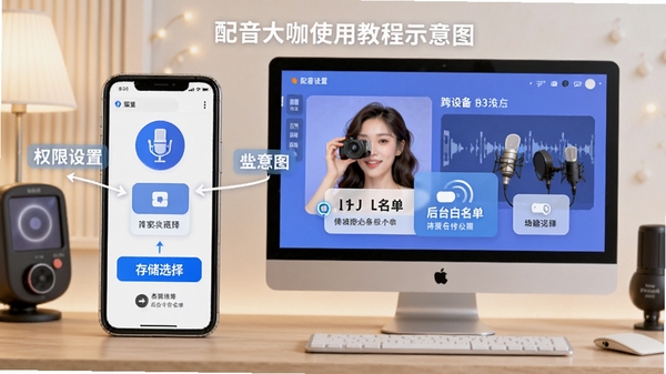 ������ʹ�ý̳�ʾ��ͼ���ֻ�����Բ���չʾ�������б�עȨ�����á��洢ѡ�񡢺�̨�������ȹؼ������ڵ㣬��ɫ���������������󿧿��豸ʹ�ó���