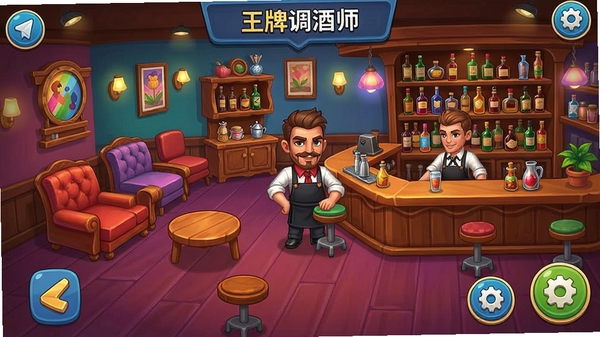 ���Ƶ���ʦ��Ϸ�еľư�װ�޽��棬���ּҾߺ�װ��ѡ���������Զ���ưɷ��ɫ�ʷḻ���ֻ���ϷUI�����ͼ