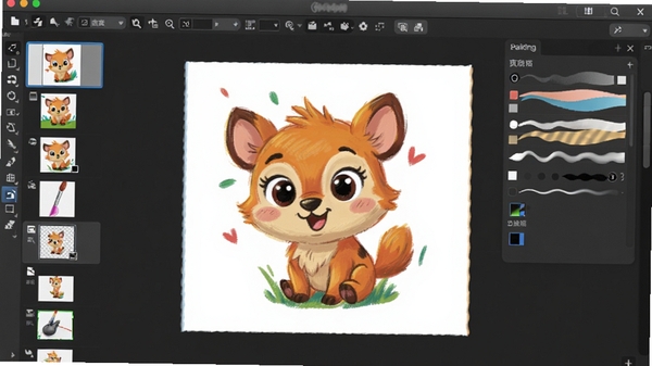 ����painting�����ڻ滭���������ͼ��չʾ���ͼ������ͼ�ͱ�ˢѡ����壬��������һ��������ɫ�Ŀ�ͨС���ɫ�����ޣ����沼������