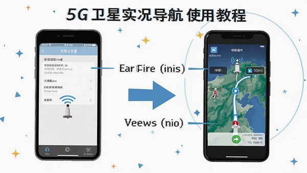 5G����ʵ������ʹ�ý̳�ʾ��ͼ��չʾ�ֻ���װȨ�����ý����뵼���������裬���������������м�ͷ��ע��������ʾ