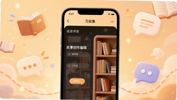 ����App����չʾ���ֻ���Ļ�г��ֹ��´����༭�����Ķ���ܣ���͵�ůɫ����������ΧƯ�����鱾��Ի�����ͼ�꣬ͻ�����������봴����Χ