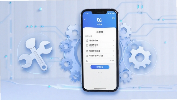 ����App�����Ų�ʾ��ͼ���ֻ���Ļ��ʾ���������Ȩ�����ý��棬�Ա��а��ֺͳ���ͼ�꣬�������Ƽ���
