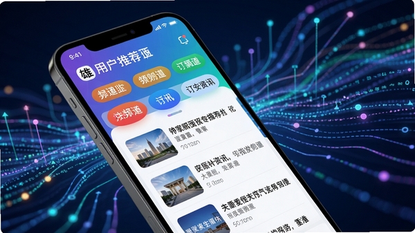 �۰�app���Ի��Ƽ�����չʾ���ֻ���Ļ��ʾ�û����ĵĶ��Ƶ����ǩ���Ƽ���Ѷ�б�������ɫ�ʷḻ�����ֺ���������Ϊ�Ƽ���������Ԫ�أ��������ܻ��Ƽ���ɫ