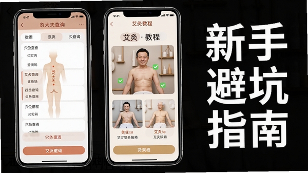 �Ĵ��APP���ֻ��ϵĲ�����ͼ��չʾѨλ��ѯ����Ͱ��Ľ̳�ҳ�棬�Ա������ֱ�ע�����ֱܿ�ָ�ϡ��������������׶�