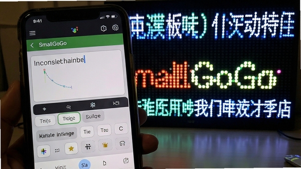 SmallGoGo���������ֱ༭���棬�ֻ���Ļ��ʾ�����������������Чѡ�����ΪLED��������ʾ��������Ч��
