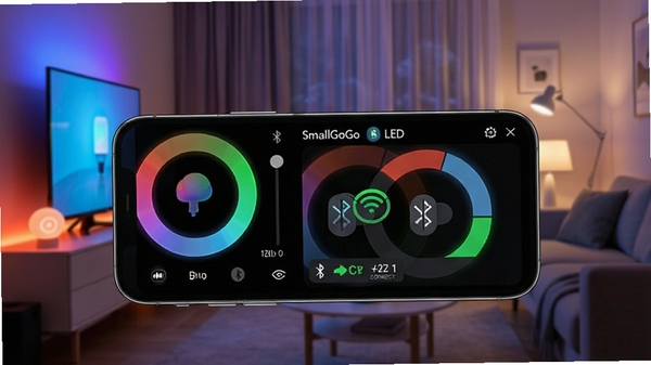 SmallGoGo����LED������������չʾ���ֻ���Ļ��ʾ��ɫ�ƹ�����������������״̬������Ϊ���ܼҾӷ�Χ�Ƴ������Ƽ���ʮ��