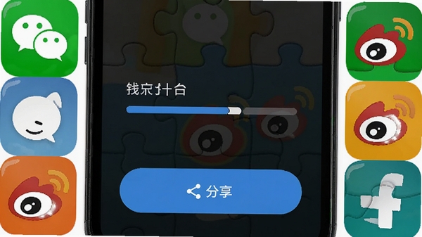 ���ƴͼ���嵼����������棬�ֻ���Ļ��ʾ�������Ⱥͷ�����ť����Χ����΢��QQ΢�����罻ͼ�꣬����ɫ������