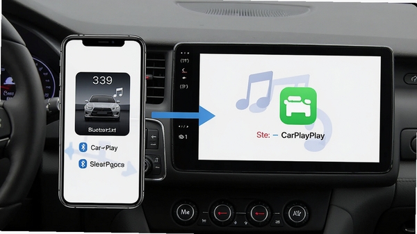 �������ָ������ֻ��복����Ļ�ϵ����Ӳ���ʾ��ͼ��չʾ���������CarPlay��������