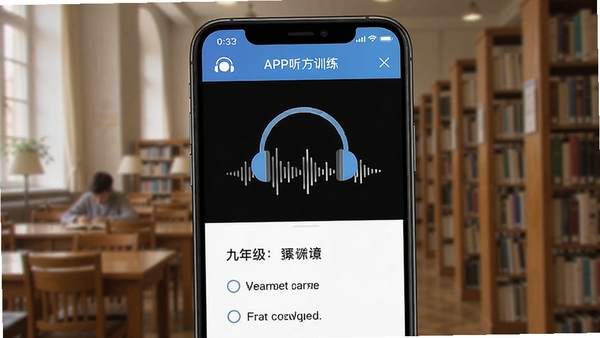 ���꼶Ӣ���ϲ�APP����ѵ�����棬����ͼ����������ӻ�Ч�����ֻ���Ļ��ʾ������Ŀ��ѡ������ǰ�����ͼ��ݳ���