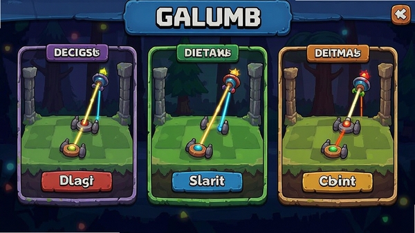 Galumb��Ϸ��ؿ�ѡ�����չʾ��ͬ�Ѷȵ�����ս