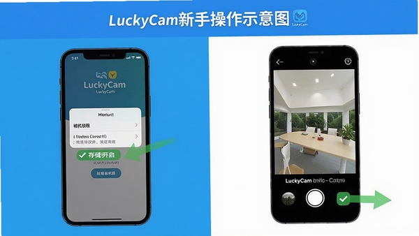 LuckyCam���ֲ���ʾ��ͼ���ֻ���Ļ��ʾȨ�����ý������������л�����ע���Ȩ�޺ʹ洢Ȩ�޿���λ�ã�����������������LuckyCam��ʶ